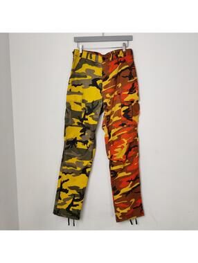 Men's Colorblock Camo Cargo Pants Small Regular Gorpcore Streetwear